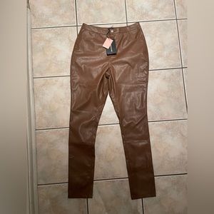 Brown Faux Leather pants size 14 UK size (10 US)